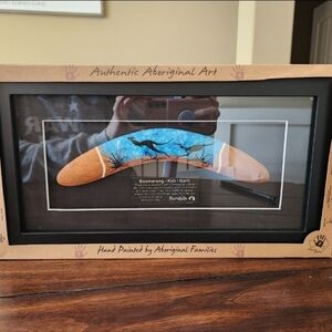 Murra Wolka Framed Boomerang Art, NWT